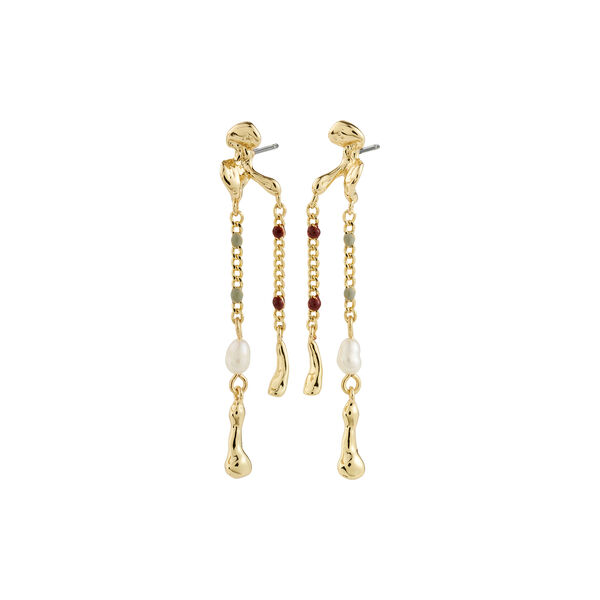 REGGIE earrings, gold plated, Pilgrim
