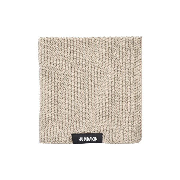 Knitted Dishcloth, light stone, Humdakin