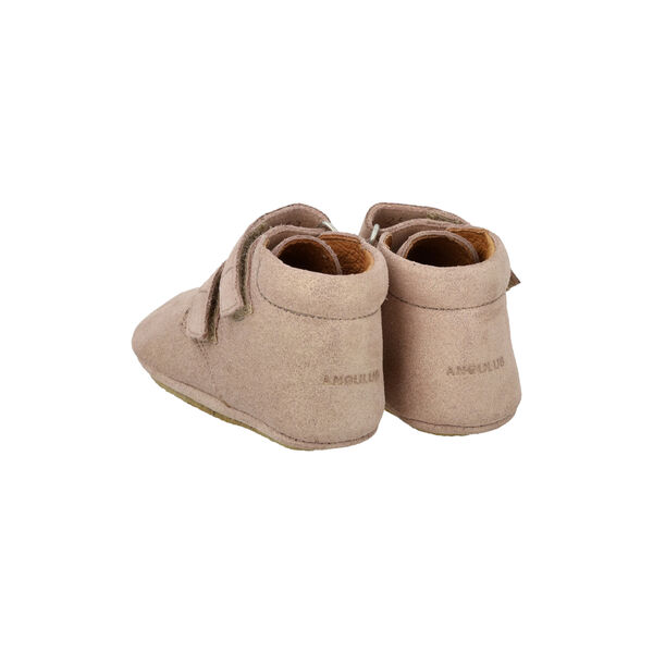 Prewalker Leather Shoe, rose glitter suede, ANGULUS