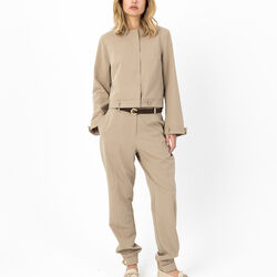 Short jacket with belt loops, moon rock, Coster Copenhagen