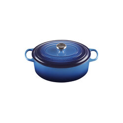 Signature cast iron oval casserole &Oslash; 31 cm, azure, Le Creuset