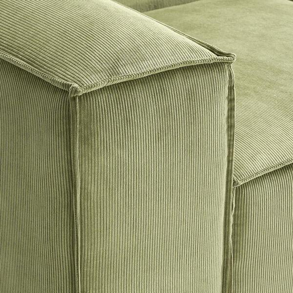 Lennon Modular Corner Sofa, corduroy olive green, Westwing Collection