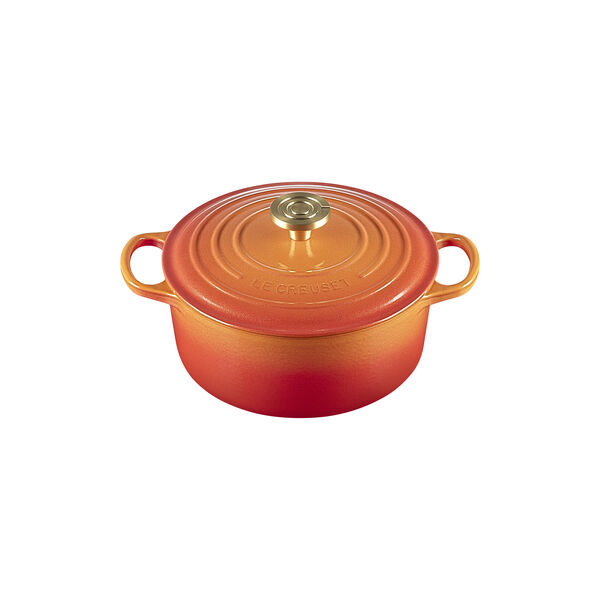 Round cast iron Anniversary round casserole &Oslash; 24 cm, flamme dor&eacute;e, Le Creuset
