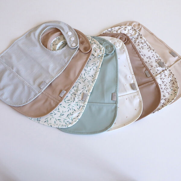 Bib with Pocket 2-pack, classic stripes blue, Cam Cam Copenhagen