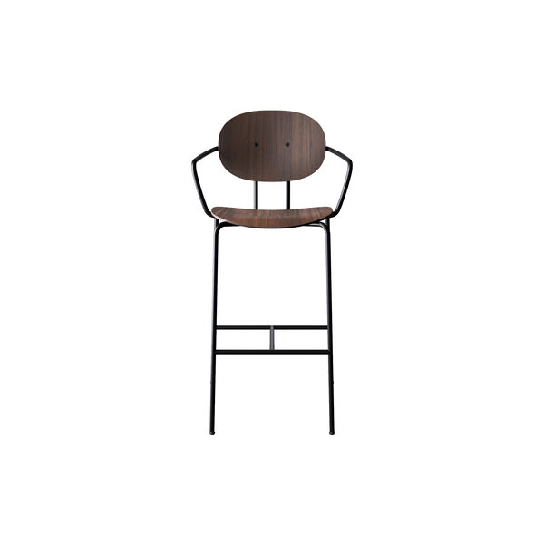PIET HEIN Bar Chair with Arms, oiled walnut, Sibast Furniture
