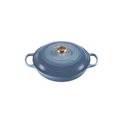 Signature cast iron buffet pot 30 cm, chambray, Le Creuset