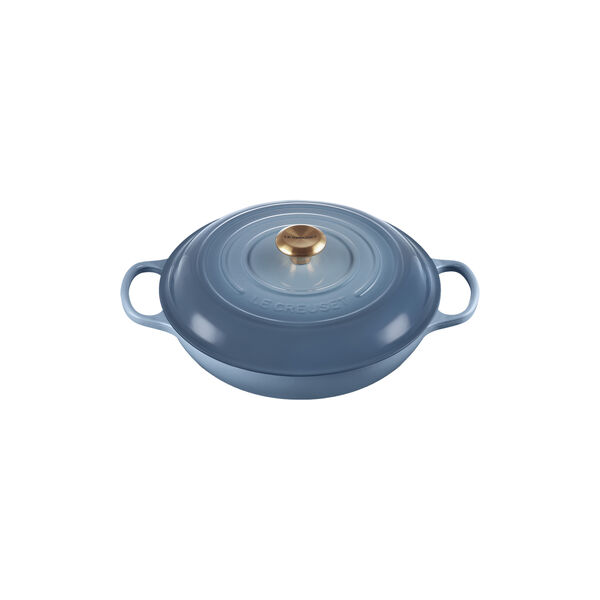Signature cast iron buffet pot 30 cm, chambray, Le Creuset