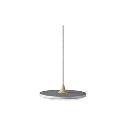 Soleil Pendant with Standard Shade, silver cloud/oak, LE KLINT