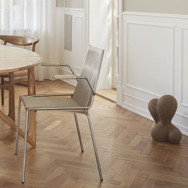 Noel Armrest Chair, steel/nature, Thorup Copenhagen