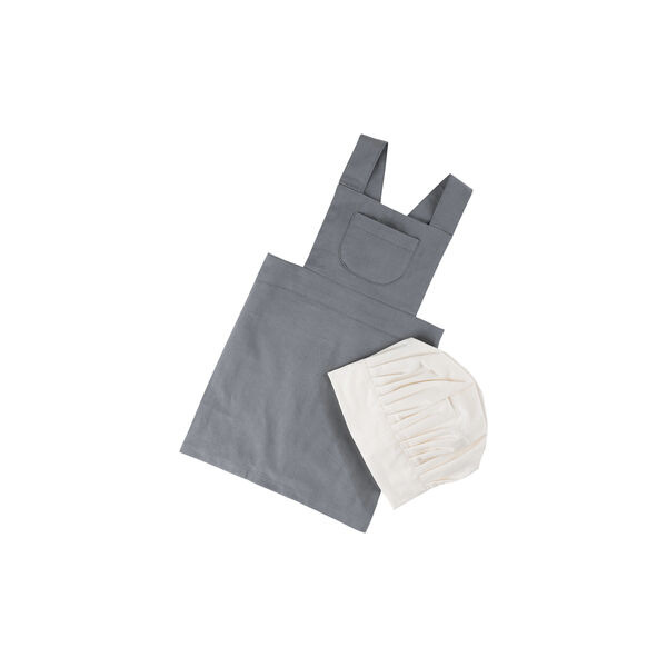 Apron and Hat Set, classic grey/classic white, Sebra
