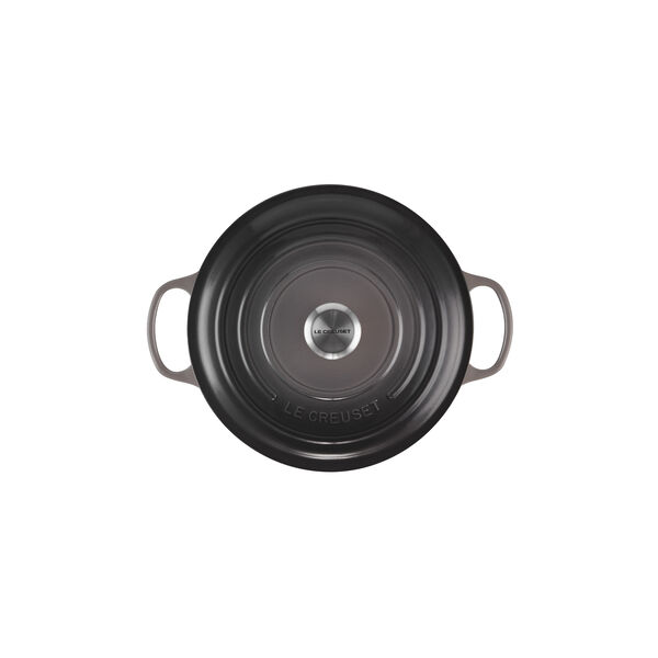 Signature round cast iron pot &Oslash; 28 cm, flint, Le Creuset