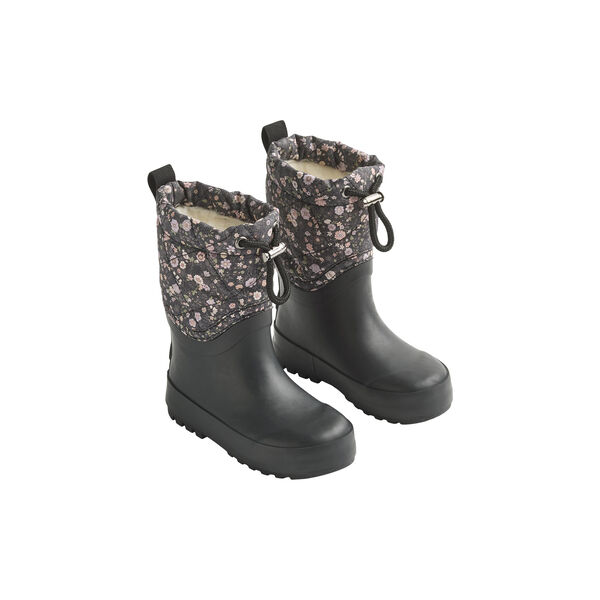 Thermo Snowboot Drizzle, black sea open flowers, Wheat