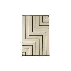 Rug VK-1, white/black, NORDICMODERN