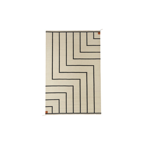 Rug VK-1, white/black, NORDICMODERN