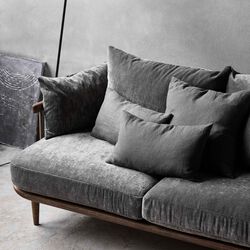 Fly SC3 2-seater Sofa, Hot Madison 093/smoked oiled oak, &Tradition