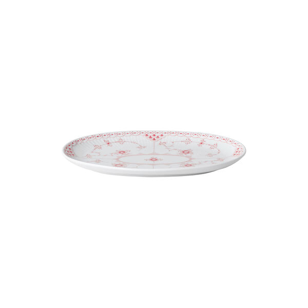 Coral Fluted Half Lace Oval Assiette 23,5 cm, Royal Copenhagen