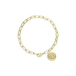 Amelia chain bracelet w. pendant, gold plated, Pure by Nat