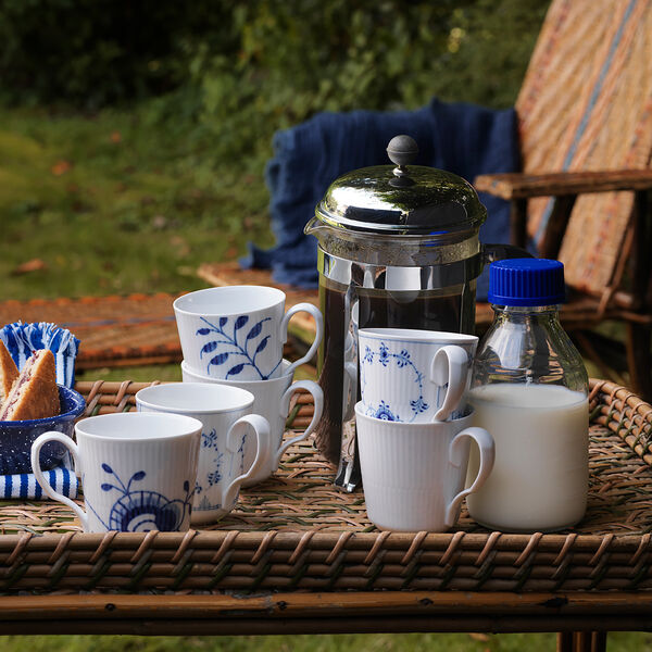 White Fluted Mug 38 cl, 2 pcs, Royal Copenhagen