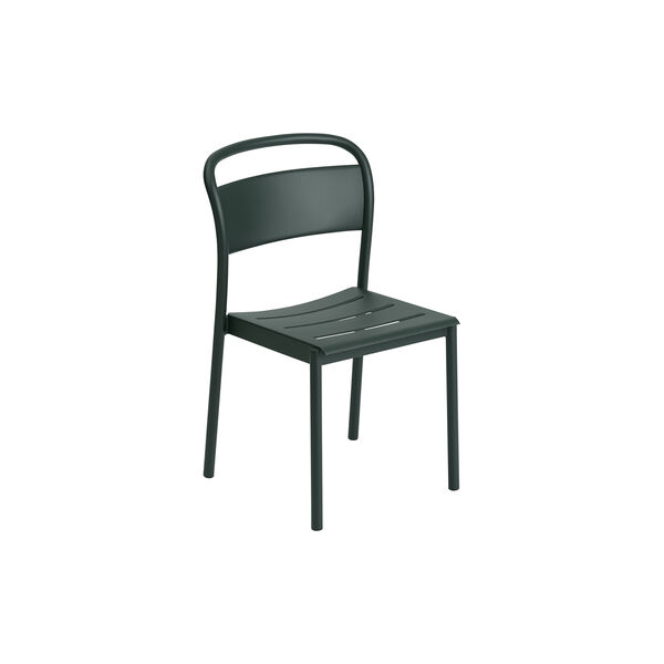 Linear Steel Side Chair, dark green, Muuto