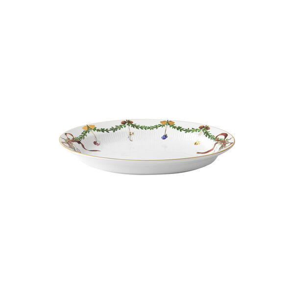 Star Fluted Christmas Dish Oval 34 cm, Royal Copenhagen