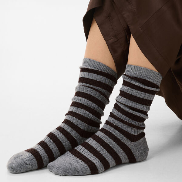 DorinPW Socks, grey stripe, Part Two