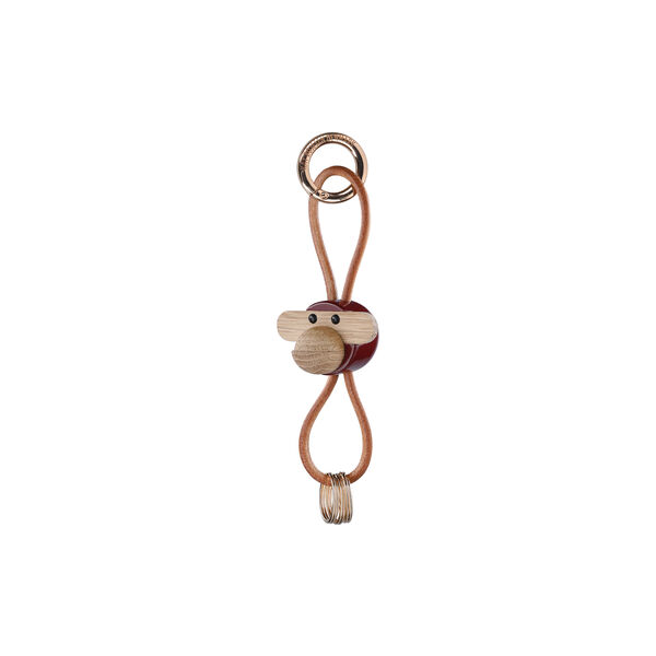 Monkey Keychain, brown/burgundy, Kay Bojesen Denmark