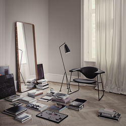 Adnet Rectangular Wall Mirror, tan, GUBI