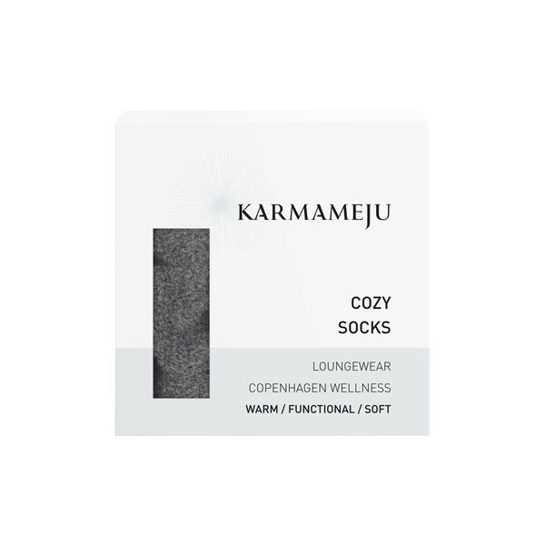 Cozy Fleece Socks, dark grey Cozy Fleece Socks, dark grey, Karmameju