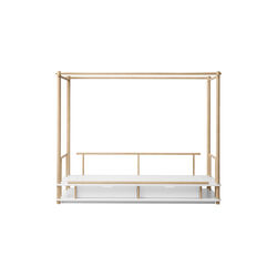 Camp Canopy Bed, white/oak, Oliver Furniture