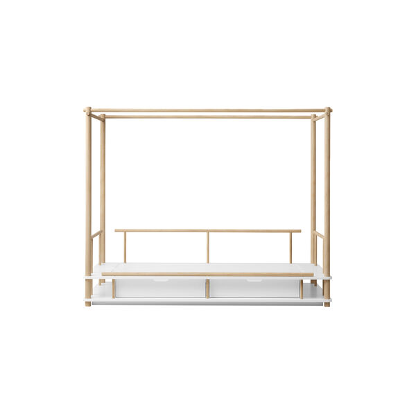 Camp Canopy Bed, white/oak, Oliver Furniture