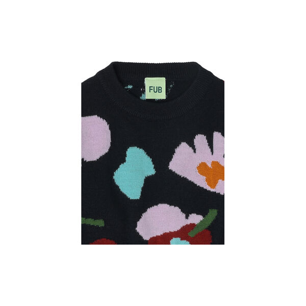 Jaquard Sweater, dark navy, FUB