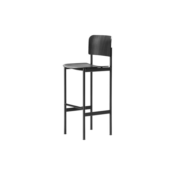Plan Barstool, black lacquered ash/black Plan Barstool, black lacquered ash/black, Fredericia Furniture