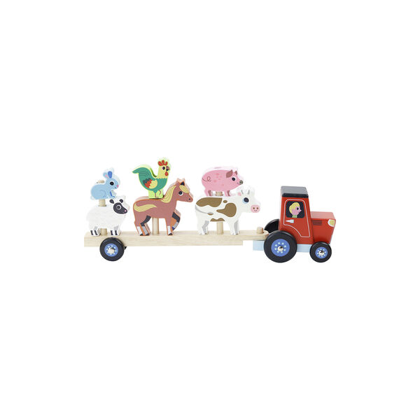Tractor with Trailer and Stacking Animals, Vilac