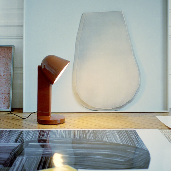 C&eacute;ramique Down Table Lamp, rust red, Flos