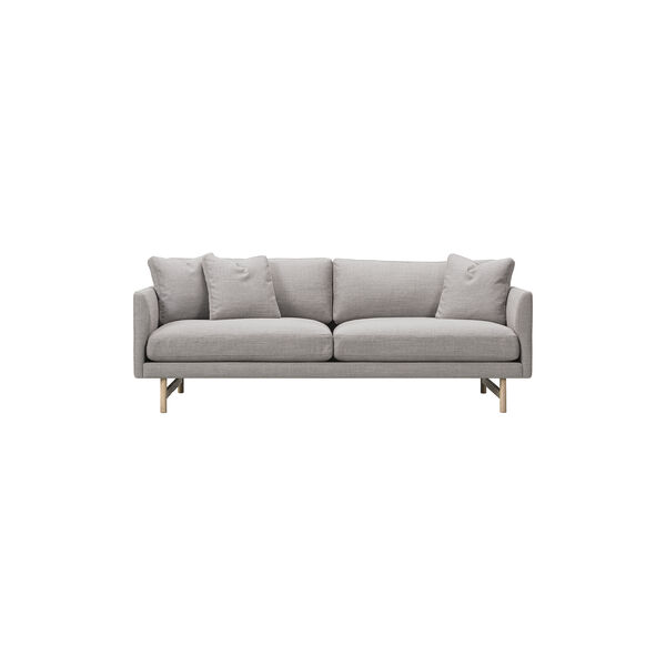 5552 Calmo 95 2-seater Sofa, beige/lacquered oak, Fredericia Furniture