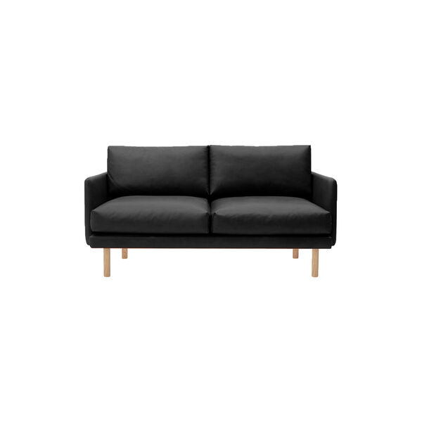 Emo 2 Seater Sofa, Dakar Black/naturolieret eg, Bruunmunch Furniture