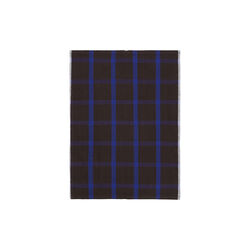 Hale Tea Towel, chocolate/bright blue, ferm LIVING