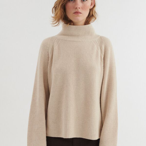 Cady Raglan Sweater, beige mel., Basic Apparel