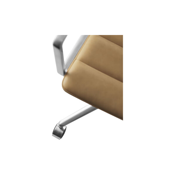 VIPP452 Swivel Chair with Castors, sand/polished aluminium, Vipp