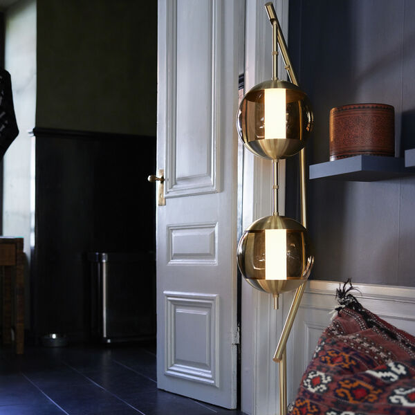 Monroe Floor Lamp, brass/brown Monroe Floor Lamp, brass/brown, Rubn