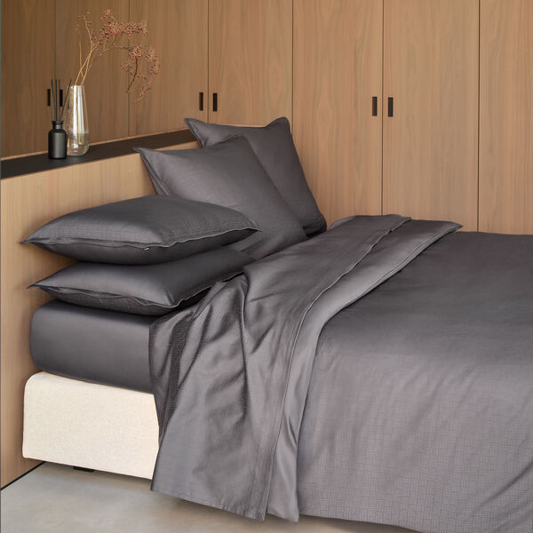 Lattice Duvet Cover, carbon, BOSS Home