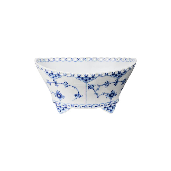 Blue Fluted Full Lace Bowl with Feet 35 cl, Royal Copenhagen