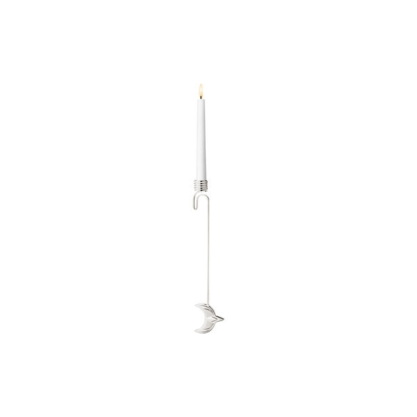 2024 Christmas Candleholder Moon, silver, Georg Jensen
