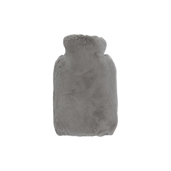 Cover for Hot-Water Bottle in Rabbit Fur, dark grey, NATURES Collection