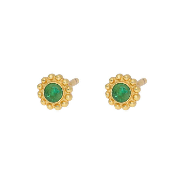 Ramona Studs, green, Nuni Copenhagen