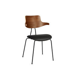 VL118 Seat Upholstered Chair, Ultra 41599/walnut/black, VERMUND