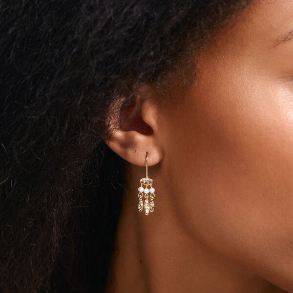 VIREL earrings, gold plated, Pilgrim
