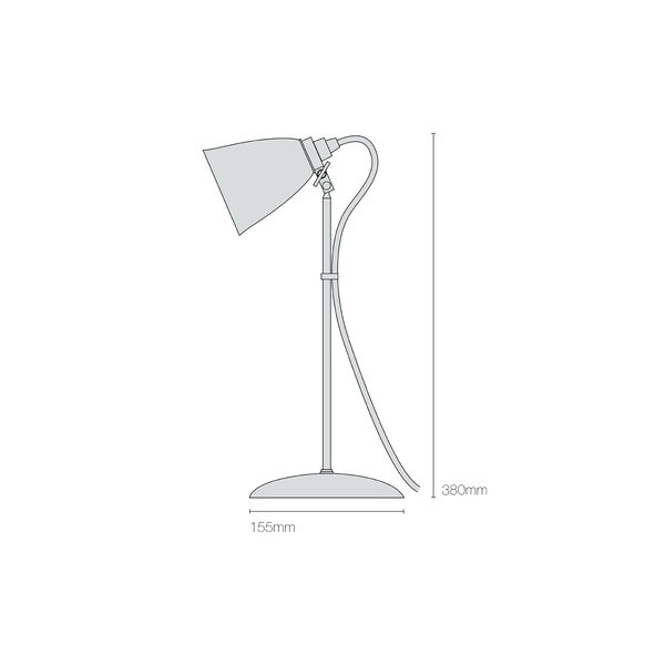 Hector Small Dome Table Light, natural white, Original BTC