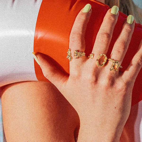 APOCALYPSE RING, gold plated, House of Vincent