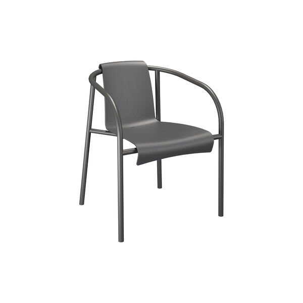 NAMI Dining Chair with Armrest, dark grey, HOUE
